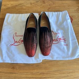 Christian Louboutin Dandelion Velvet Loafers - size 42